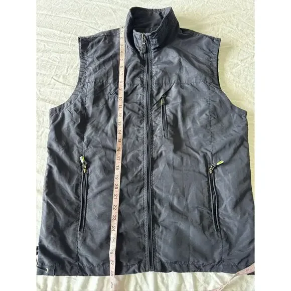 Men's Navy Blue Utility Vest Large Outdoor Travel Fishing Pockets Zip Up - Picture 8 of 9